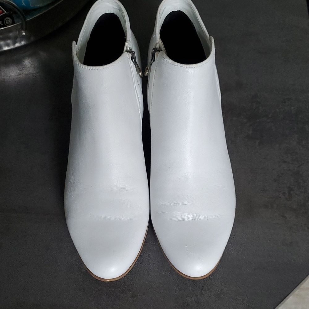 Blondo White Ankle Boots